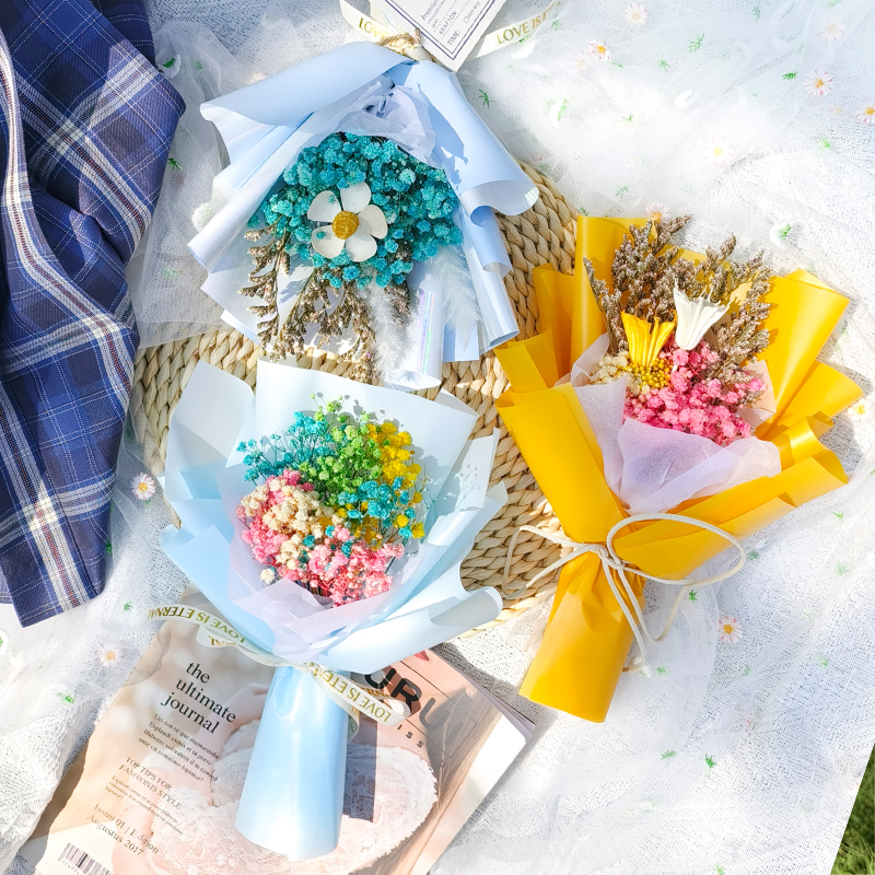 永生花束成品花束赠送礼袋贺卡