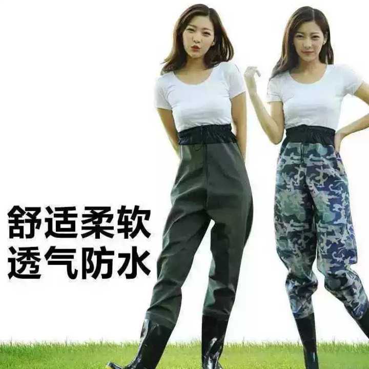 半身齐腰下水裤平底软底防滑