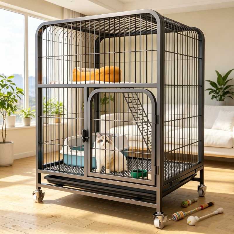 猫笼子猫别墅家用室内带厕所一体超大自由空间两层猫咪窝猫屋猫舍