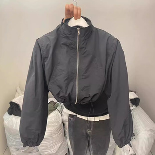 小众设计感立领防晒衣女夏季薄款抽绳拉链开衫长袖短款运动外套潮