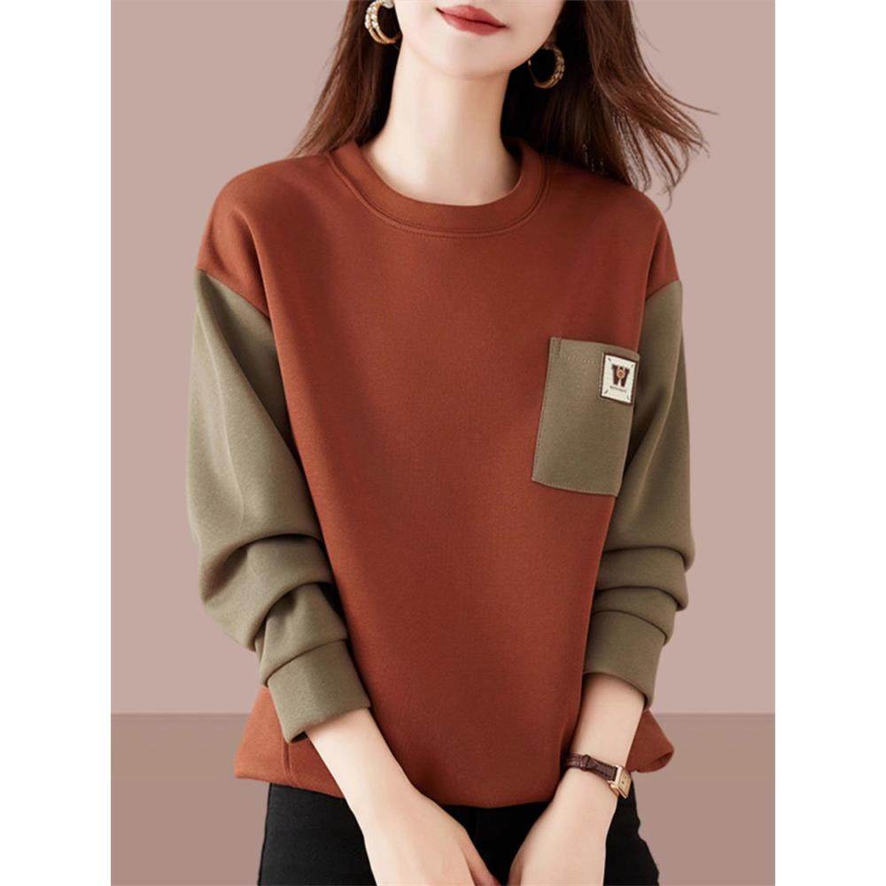 Canary Kiss慵懒风拼色印花上衣女春季新款宽松休闲百搭长袖卫衣,女装/女士精品,时尚防晒服,淘宝优惠券,粉丝福利购,淘宝优惠卷