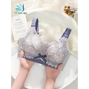 正品天梵茜施尔 康无钢圈内衣女薄款大胸显小收副乳上托聚拢文胸