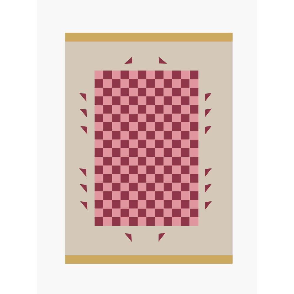 棋盘格复古北欧ins风客厅茶几毯卧室棋盘格床边地毯可机洗
