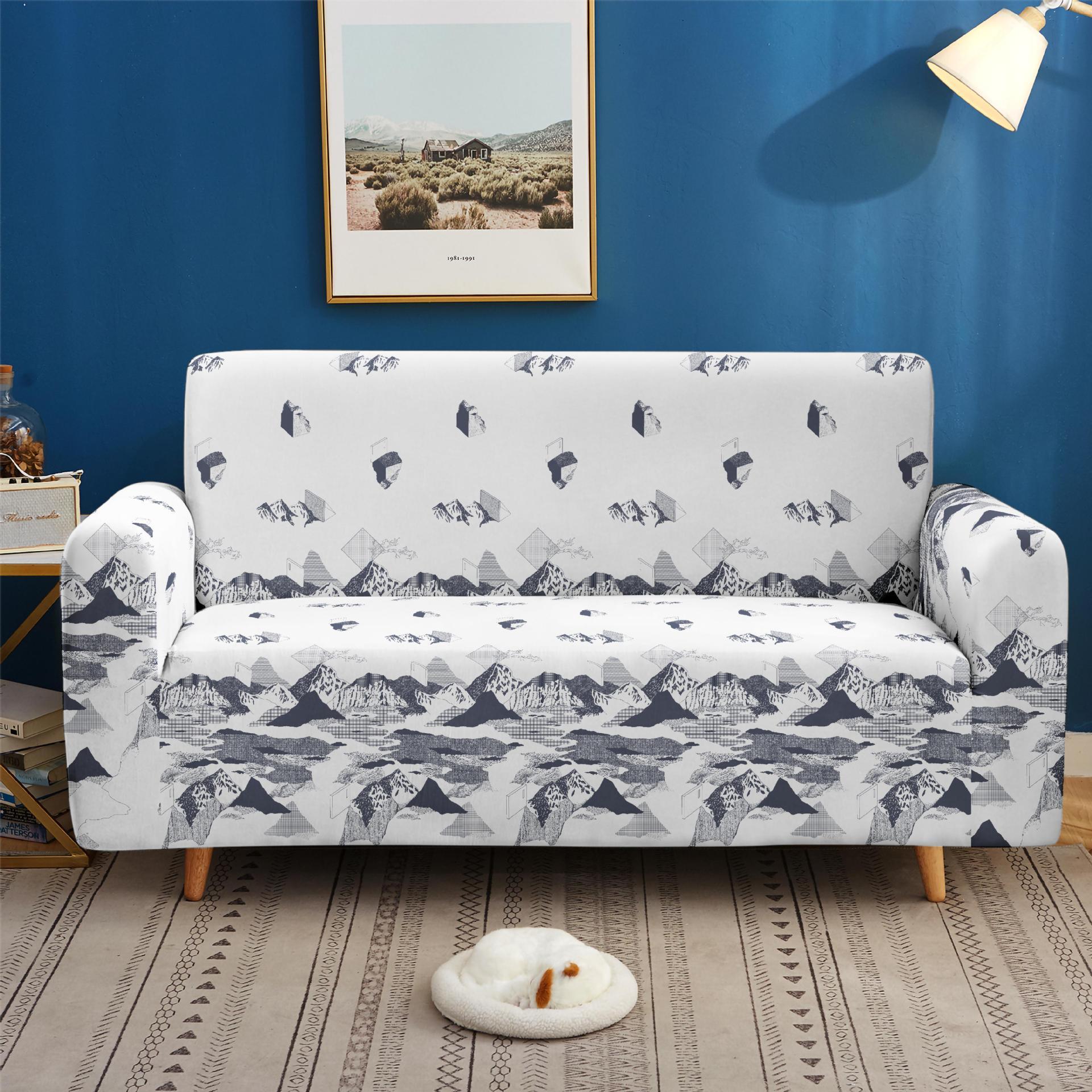 淡雅防尘防滑弹力山沙SF发套四季通用全包功能3D数河码多魔术套