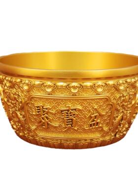 铜聚宝盆摆件全铜实心家居客厅装饰品摆设财位店铺开业前台工艺品
