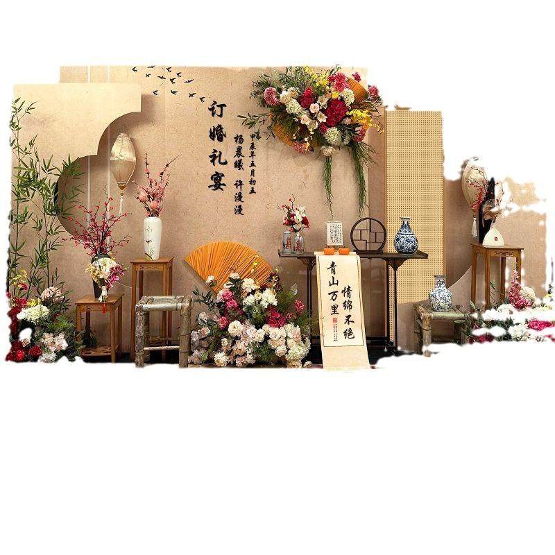 订婚布置装饰新中式2024高级感订婚宴kt板简单大气背景墙摆件全套,节庆用品/礼品,装扮布置套餐,淘宝优惠券,粉丝福利购,淘宝优惠卷