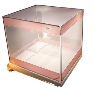 花边款防摔坐床三开门蚊帐家用蚊帐1米5床蚊帐1米8床