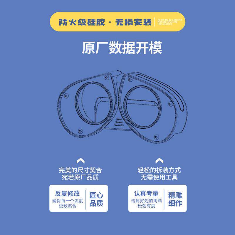 适用于SU7汽车双表盘码表眼睛硅胶装饰保护套壳图片