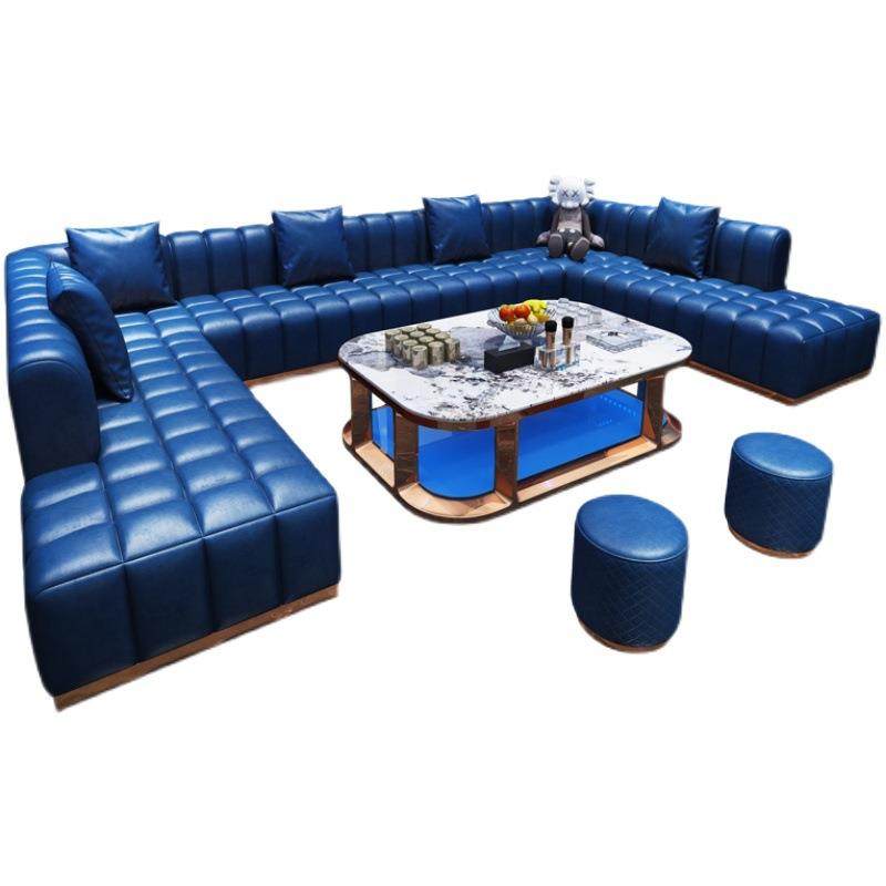 工厂直销卡座轻奢酒吧歌厅家庭影院夜总会所专用包厢茶几ktv沙发