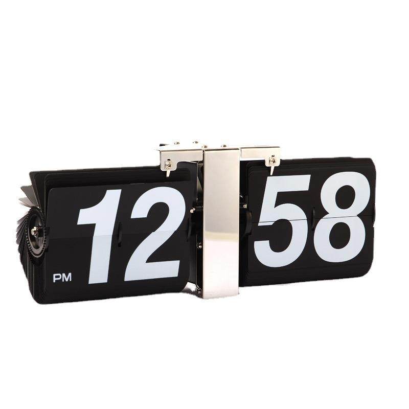 欧式复古翻页时钟家用桌面座钟大号墙壁挂钟简约自动机械翻页钟表,家居饰品,挂钟,淘宝优惠券,粉丝福利购,淘宝优惠卷