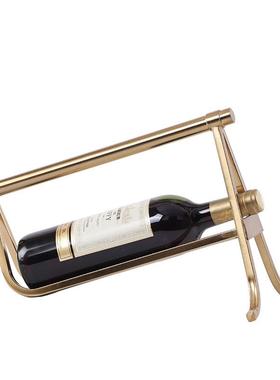 现代美式红酒架摆件家居饰品欧式客厅酒柜摆设简约酒瓶架