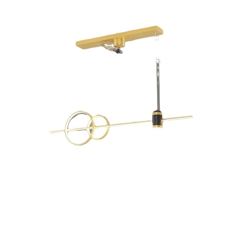 餐厅吊灯62无叶风扇灯吧225新款长条餐桌吊扇灯现简约代饭厅0台灯