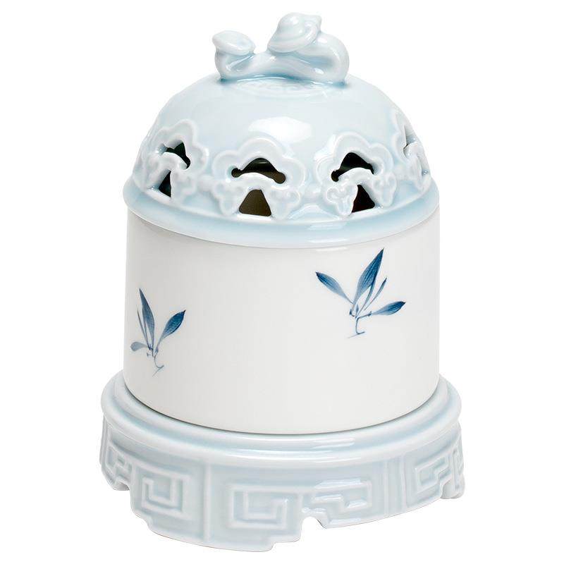 手绘蝴蝶兰花陶瓷香薰炉家用客厅室内复古盘香檀香炉摆件,餐饮具,整套茶具,淘宝优惠券,粉丝福利购,淘宝优惠卷