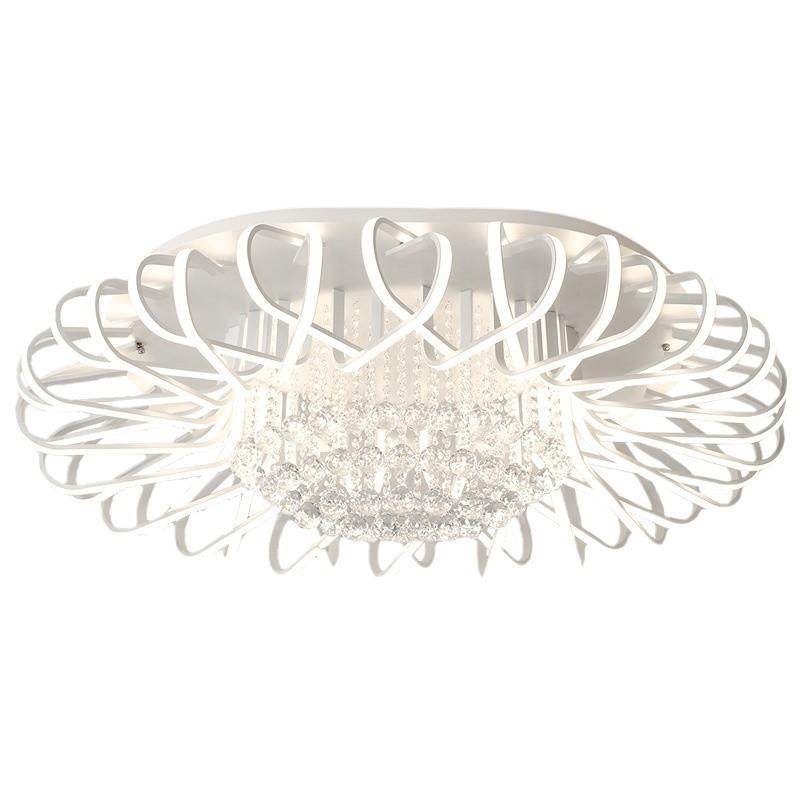 创意椭圆形客厅灯北欧简约现代吸顶灯鸟巢个性水晶led大厅灯具,家装灯饰光源,客厅吸顶灯,淘宝优惠券,粉丝福利购,淘宝优惠卷