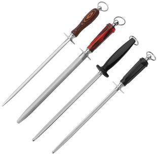 红色花纹扁磨刀棒厂家直销合金钢超细纹磨刀棍红色手柄