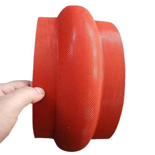 灯笼式硅胶软连接大口径红色卡箍减震鼓肚式弹性减震硅橡胶