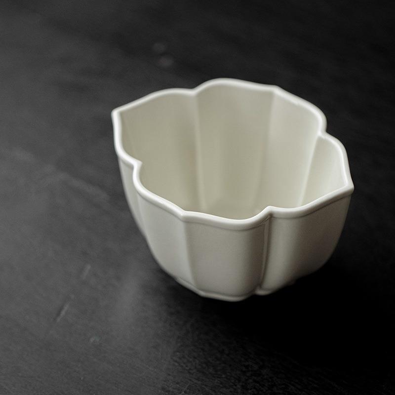 草木灰釉海棠建水水盂茶渣斗陶瓷茶洗杯洗茶道配件茶渣缸