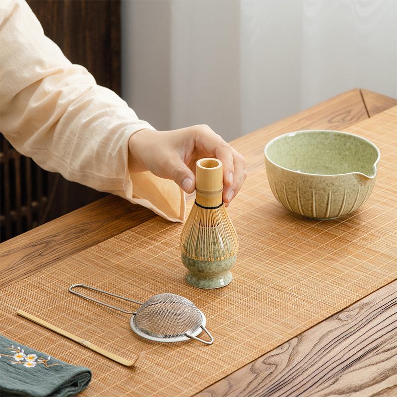 抹茶茶具7件套百本立茶筅立组合点茶抹茶打茶器工具套装日式创意