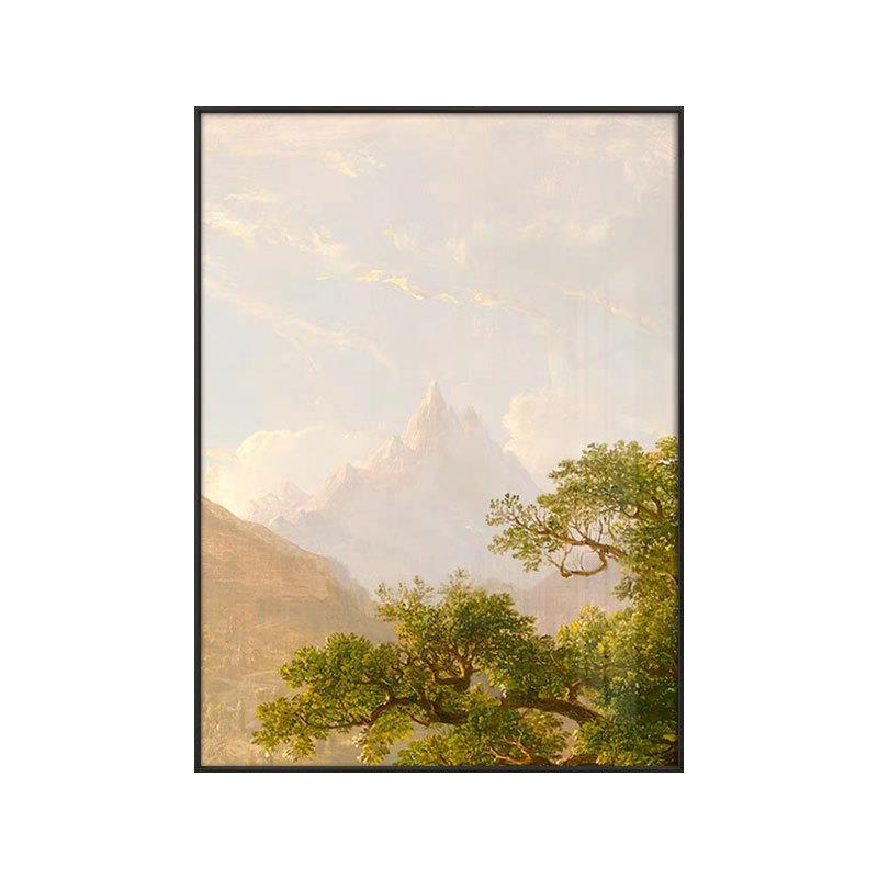 现代简约客厅画创意云朵植物艺术装饰画房间卧室墙壁画小众风景画