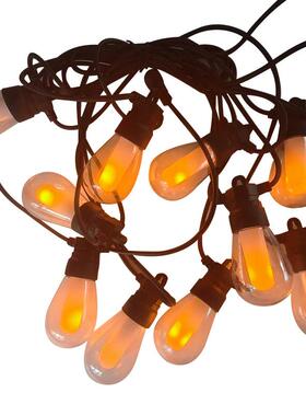 复古低压彩灯室内灯带室外仿真火焰灯串户外萤火虫LED线上聚会