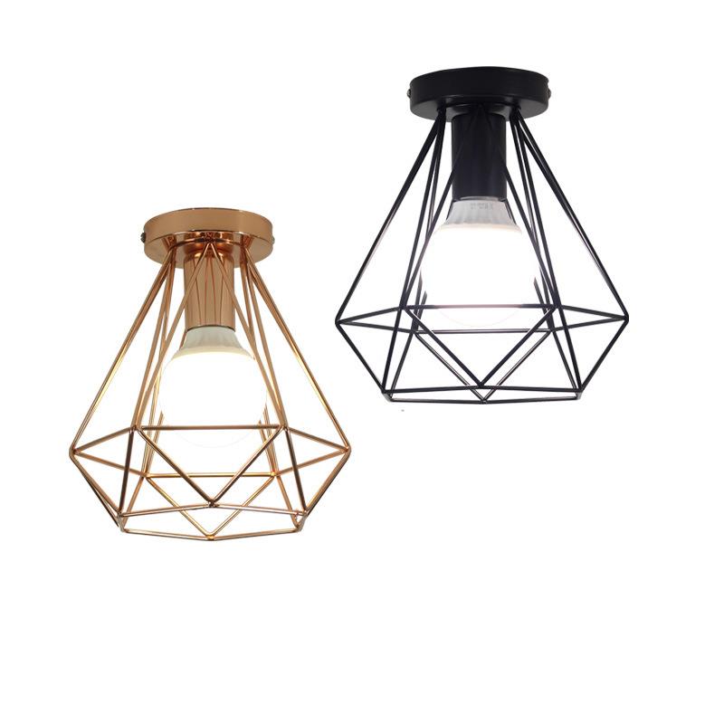 复古美式顶吸灯走吸廊吸玄关阳台铁艺顶灯铁线钻石顶灯