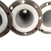 衬胶衬塑衬四氟钢管天然胶四氟DN100管道厂家密封耐压大口径