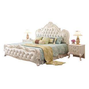 欧式床1.8米双人床1.5m主卧家具美式公主床法式高箱储物实木床