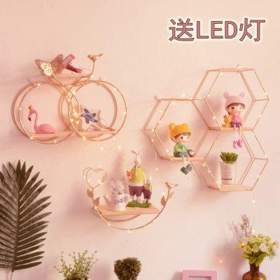 北欧墙面装饰品墙饰置物架奶茶店背景墙装饰挂件客厅卧室墙上装扮