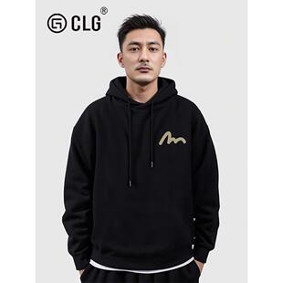 香港Clg时尚品牌全国潮流连帽运动衫纯棉重新外套多用途双大号宽