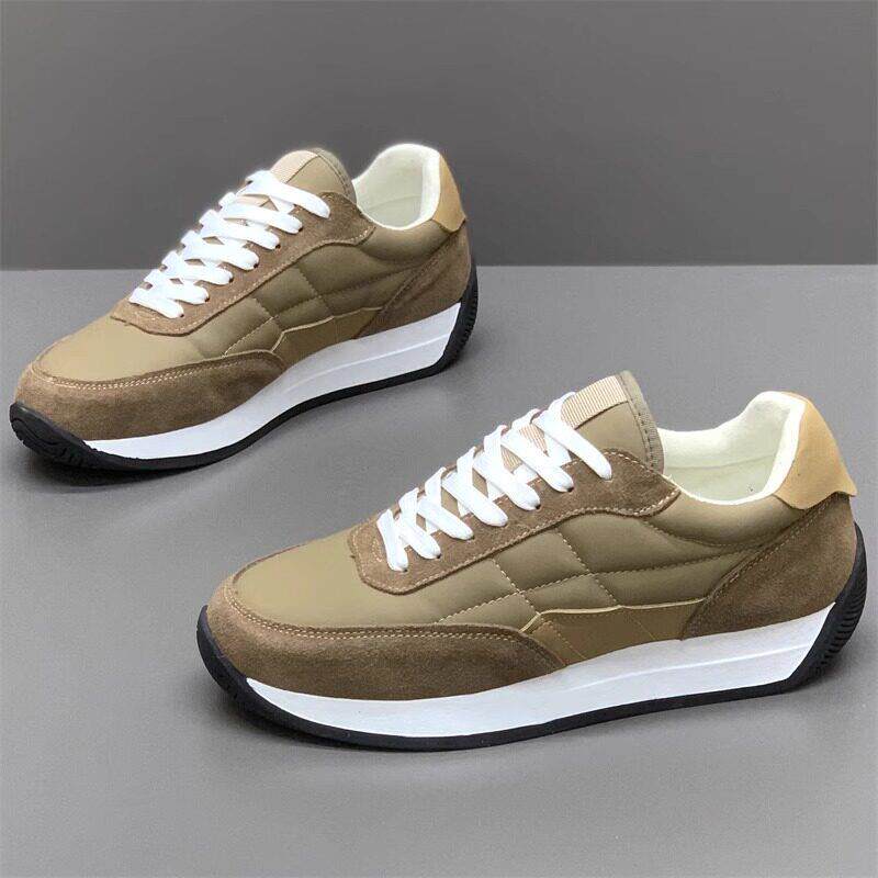 男鞋夏季透气2025新款厚底旅游阿甘休闲 潮鞋软底男士跑步运动板