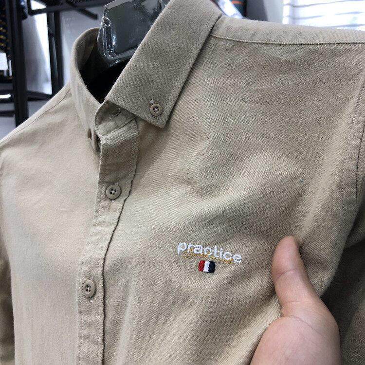 斯蒂芬高级感纯棉长袖衬衫男春秋季2026新款高端休闲男士衬衣宽松