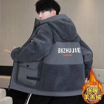 高端羊羔绒外套男士秋冬季加厚保暖2025新款摇粒绒棉衣服男款棉袄