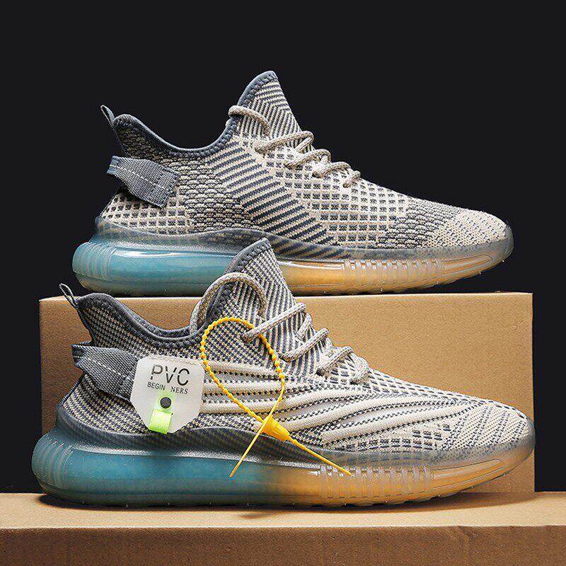 夏季透气2025新款男鞋飞织运动休闲 潮鞋网鞋网面跑步椰子鞋子男