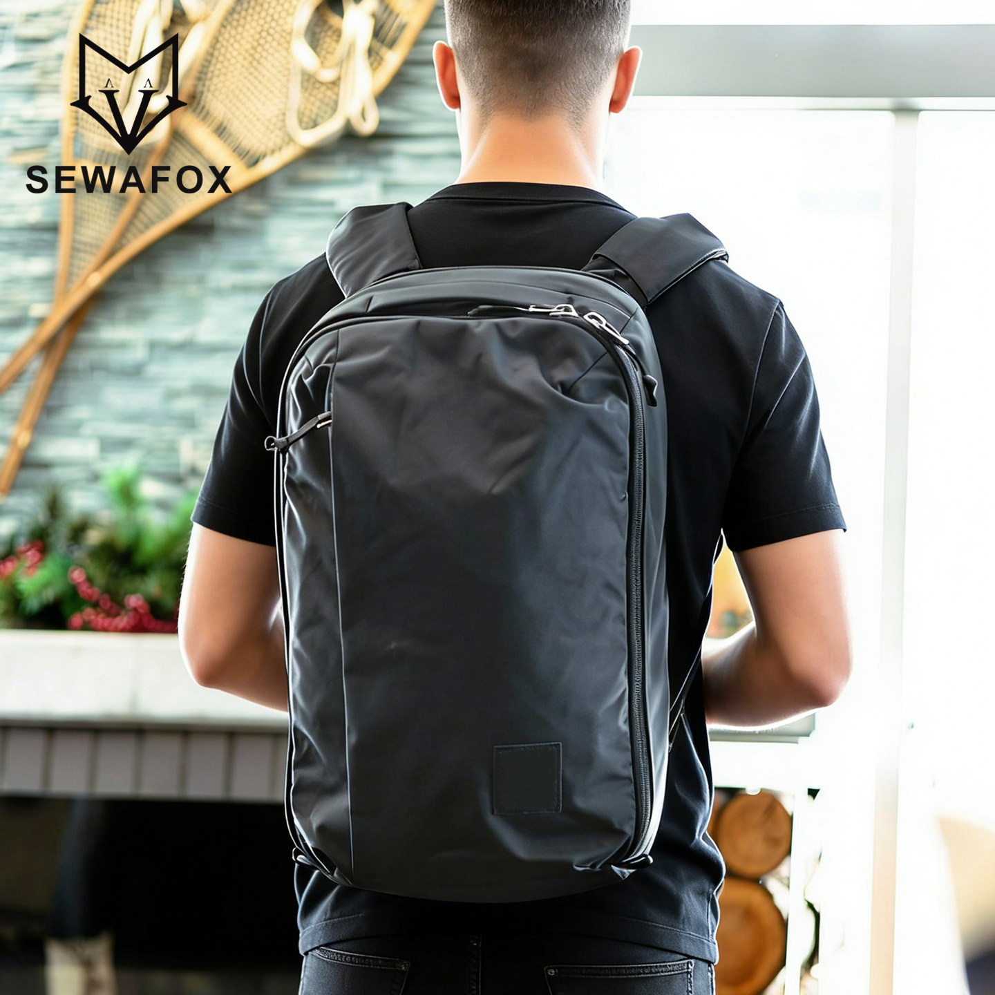 背包双肩商务出差通勤笔记本电脑书包户外旅行大容量轻便双肩包男