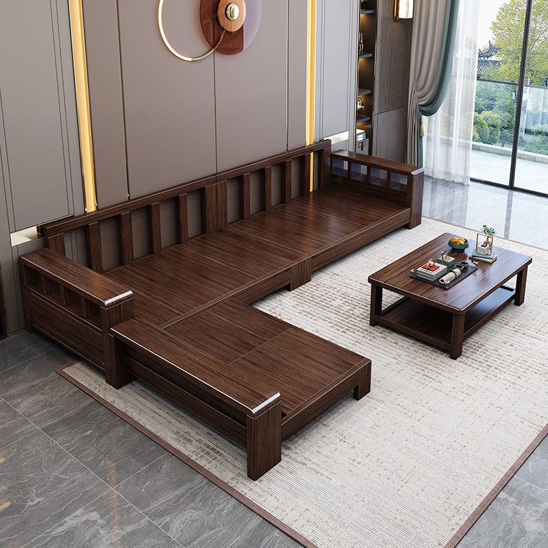 梵宜紫金檀木实木沙发客厅组合新中式小户型家用冬夏两用储物家具