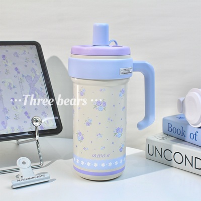 高颜值女生保温杯吨吨水杯子办公