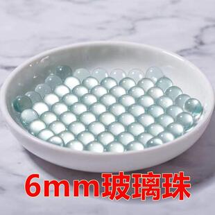 6mm玻璃弹6mm玻璃珠实心透明玻璃球弹弓玻璃珠弹珠子园林装饰球填