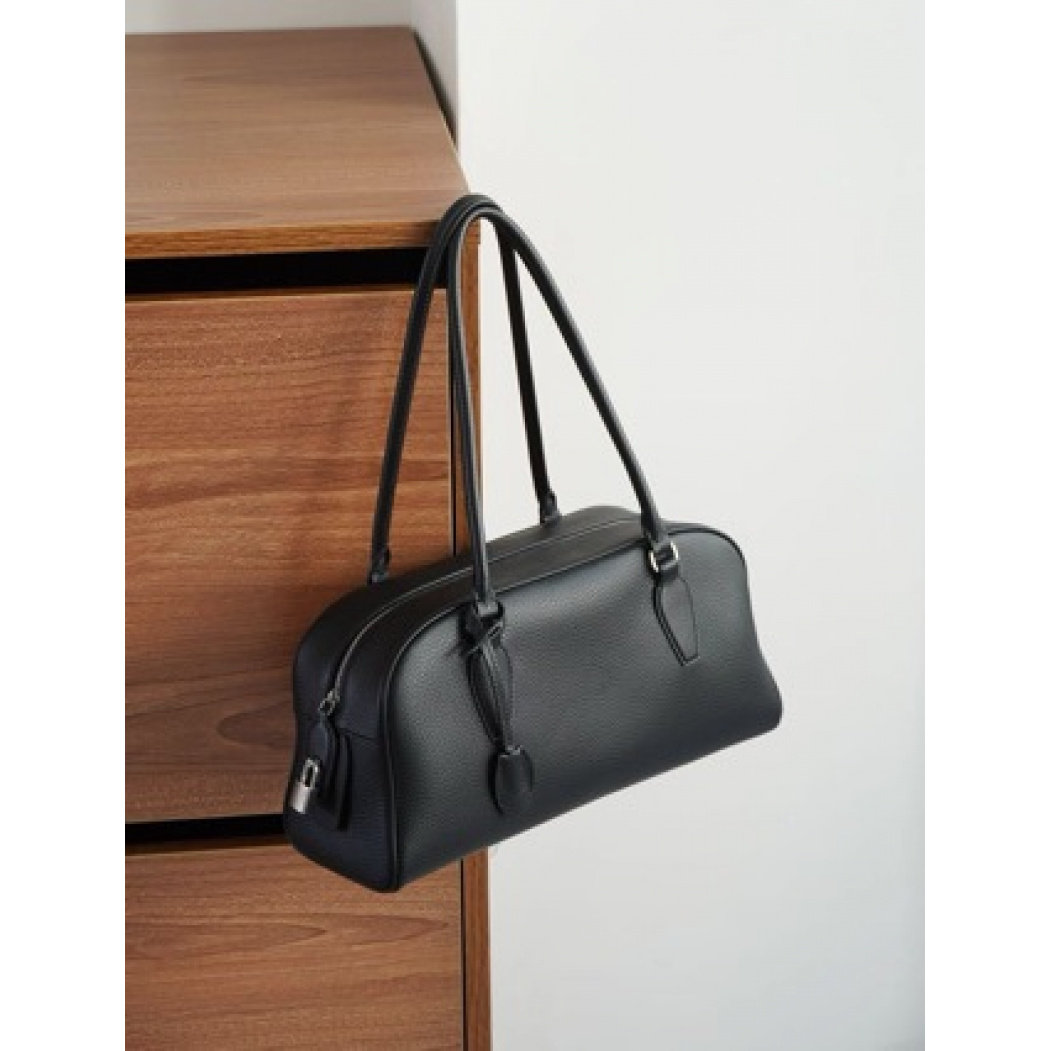 TR系列｜e*荔枝纹牛皮india长手柄手提肩背包