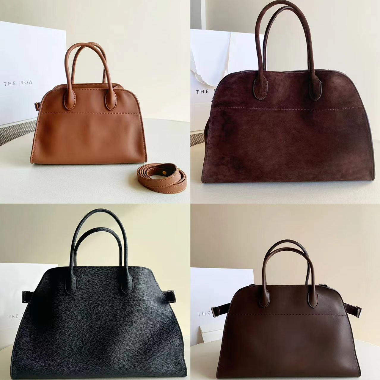 THE皇冠ROWMargaux15麂皮荔枝纹