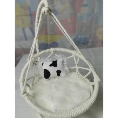 娃用吊篮棉花娃娃用吊椅手工编织秋千20cm15cm10cm娃屋家具吊床