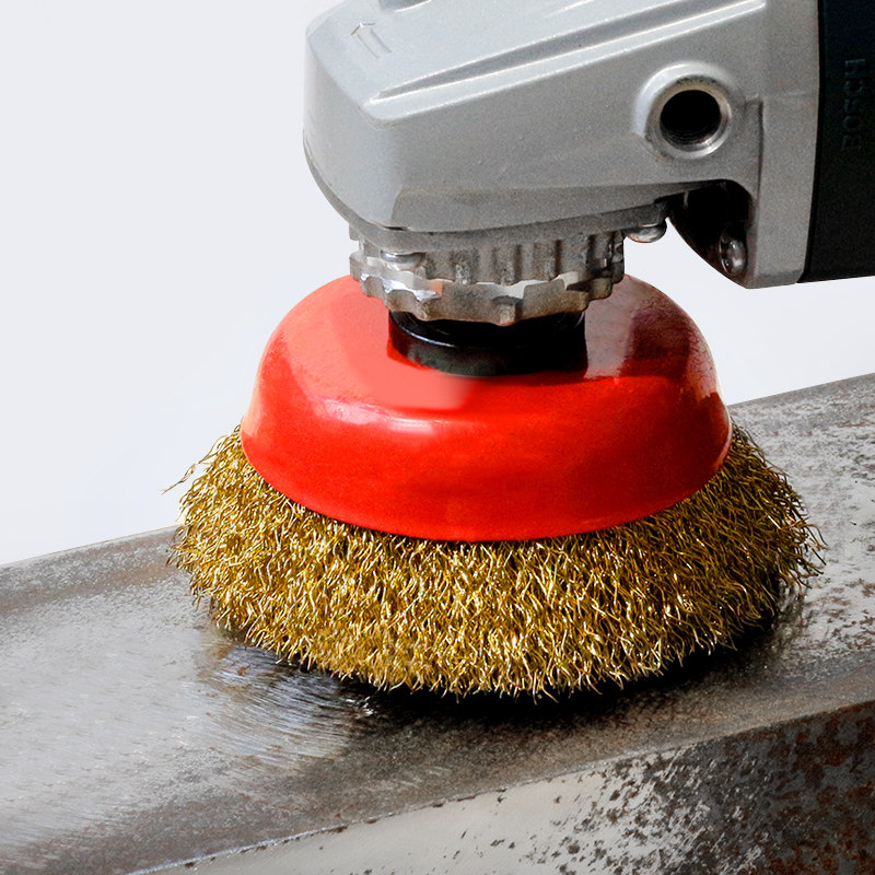 钢丝刷角磨机f用钢磨轮碗型光刷刷子不锈钢打丝除锈抛光轮手磨钢