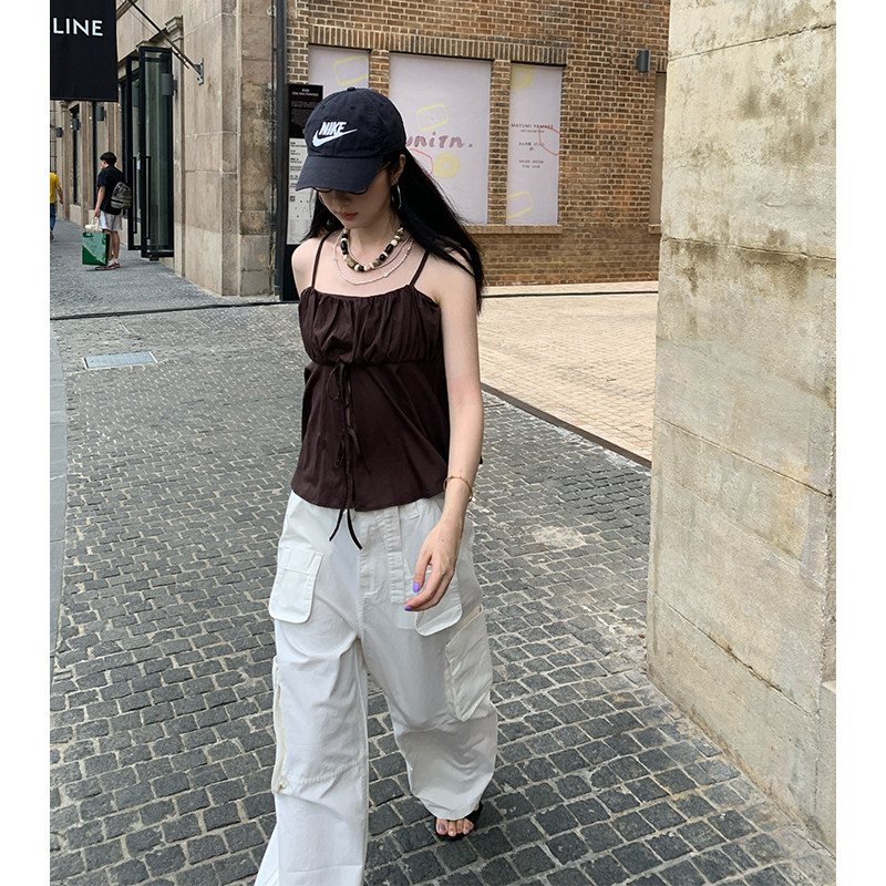 FOCUS ON CC 丝光棉抹胸垂感小吊带舒适透气