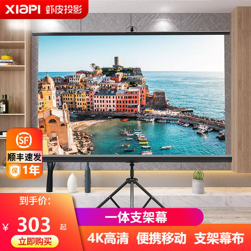 支架幕布投影仪幕布投影幕布移动便携幕布免安装办公商用户外家用
