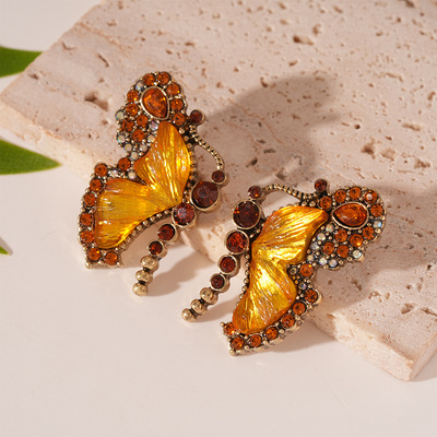 美拉德风玻璃镶钻锁骨链欧美项链