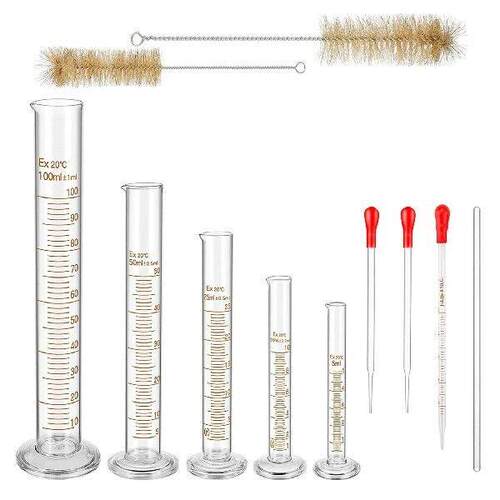 Glass Graduated Measuring Cylinders Set,Premium