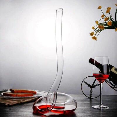 Transparent , Artificially Blown Gifts Wine Set Snake Shape