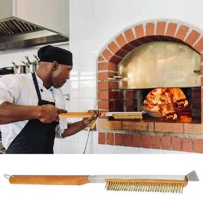 Pizza Stone Cleaning Brush Pizza Oven Copper Brush Bristle