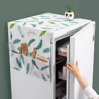 Refrigerator Dust Cover With Storage Bag Washable