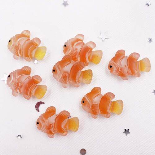 10pcs Colorful Resin Fish Crab Seahorse Squid Styles Ocean A