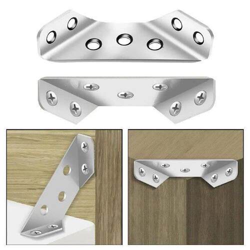 10 Pieces Stainless Steel Angle Code Angle Fasten Connector